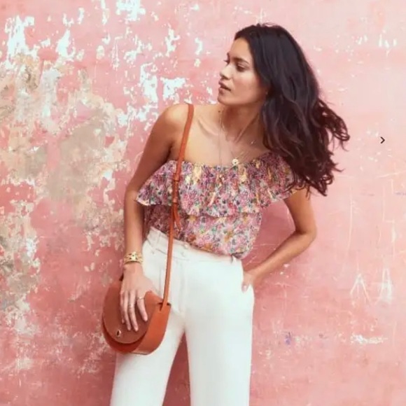 Sezane Adeline One Shoulder Floral Top - Picture 2 of 6